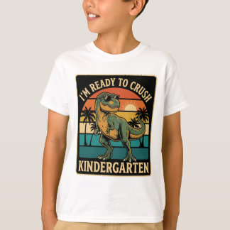 Jag är redo att krossa förskole-dinosaurie t shirt