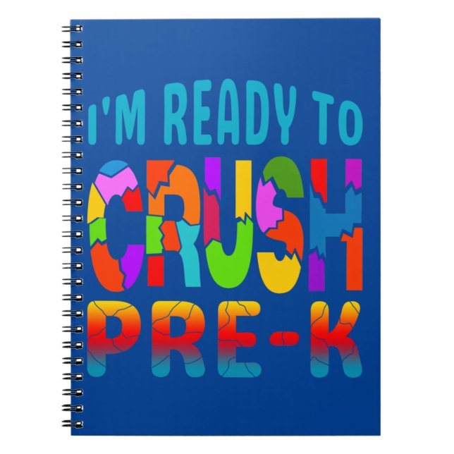 jag är redo att krossa förskolebok anteckningsbok (Framsidan)