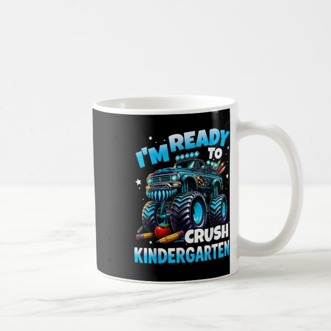 Jag är redo att krossa förskoleklass första dagen  kaffemugg (Höger)