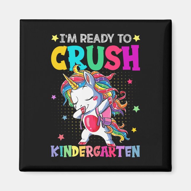 Jag är redo att krossa förskoleklass Glad första s Magnet (Framsidan)