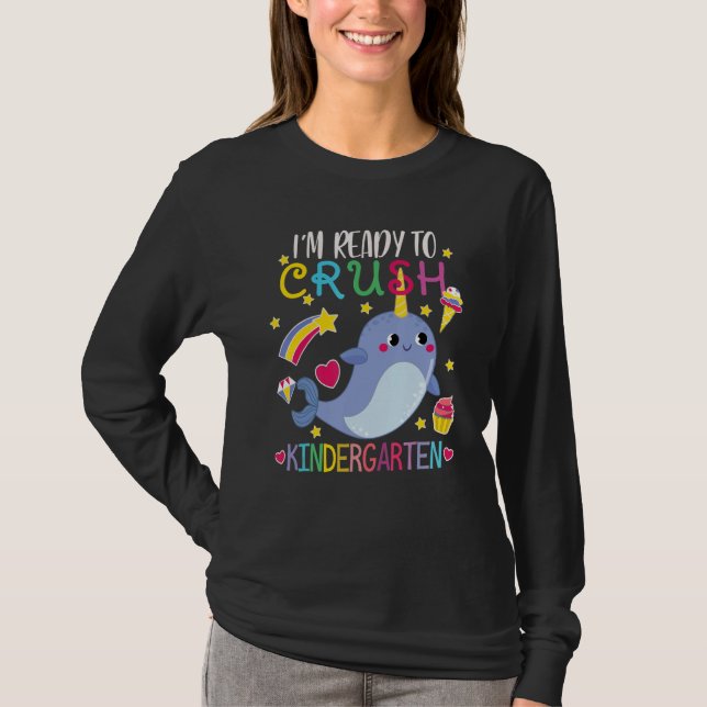 Jag är redo att krossa förskoleklassens återgång t shirt (Framsida)