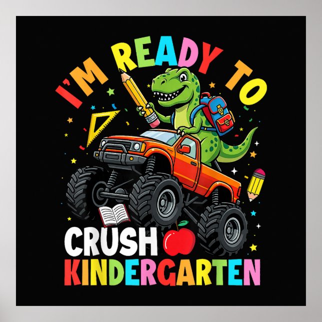 Jag är redo att krossa förskoleklassens första dag poster (Framsidan)