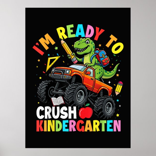 Jag är redo att krossa första dagen i förskolan poster (Framsidan)