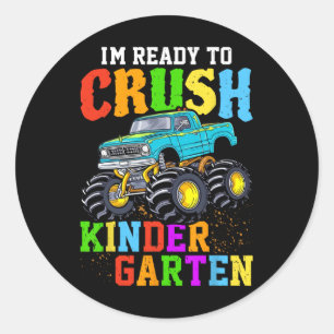 Jag är Redo att krossa Kindergarten 100-dagen i Sc Runt Klistermärke