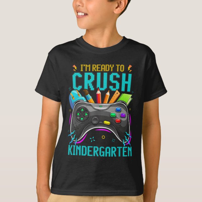 Jag är Redo att krossa Kindergarten Ck till skolvi T Shirt (Framsida)