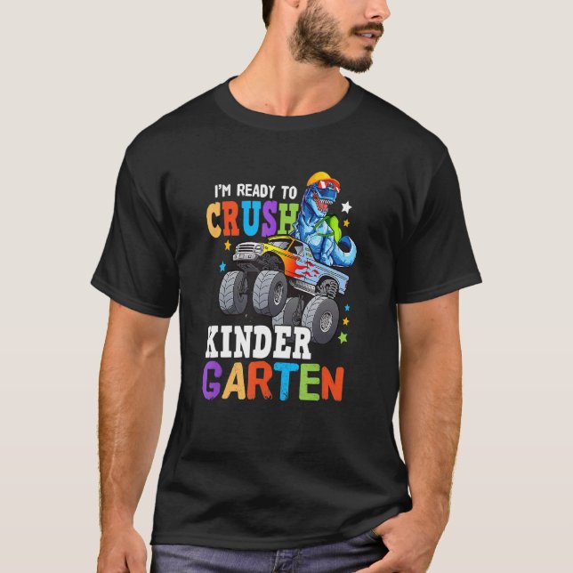 Jag är Redo att krossa Kindergarten Cute Dinosaur  T Shirt (Framsida)