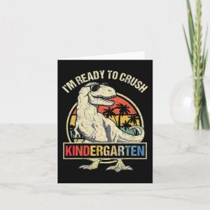 Jag är Redo att krossa Kindergarten Dinosaur Boys  Kort