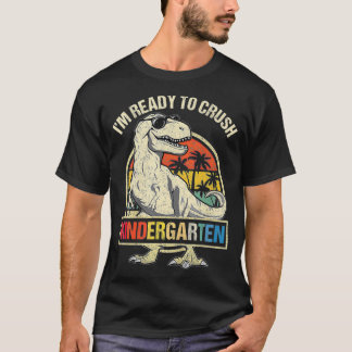 Jag är Redo att krossa Kindergarten Dinosaur Boys  T Shirt