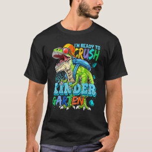 Jag är Redo att krossa Kindergarten Dinosaur tillb T Shirt