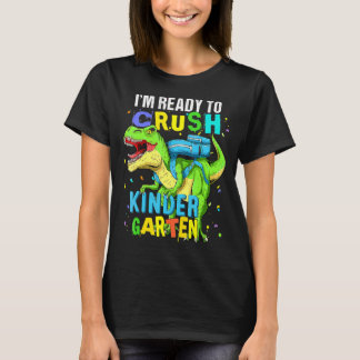 Jag är Redo att krossa Kindergarten Dinosaur tillb T Shirt