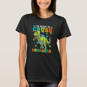 Jag är Redo att krossa Kindergarten Dinosaur tillb T Shirt