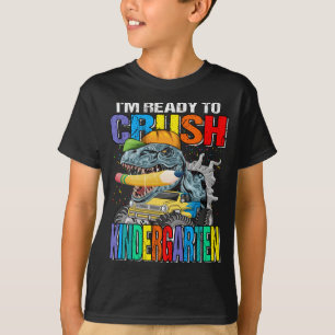 Jag är Redo att krossa Kindergarten Dinosaur TRex T Shirt