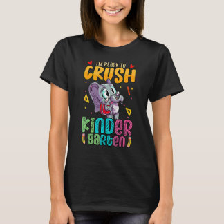 Jag är Redo att krossa Kindergarten med elefanthug T Shirt