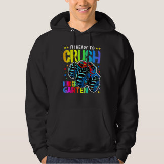 Jag är Redo att krossa Kindergarten Monster Lastbi Hoodie