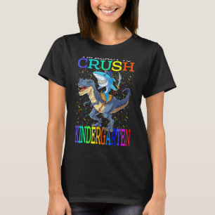 Jag är Redo att krossa Kindergarten Shark Dinosaur T Shirt