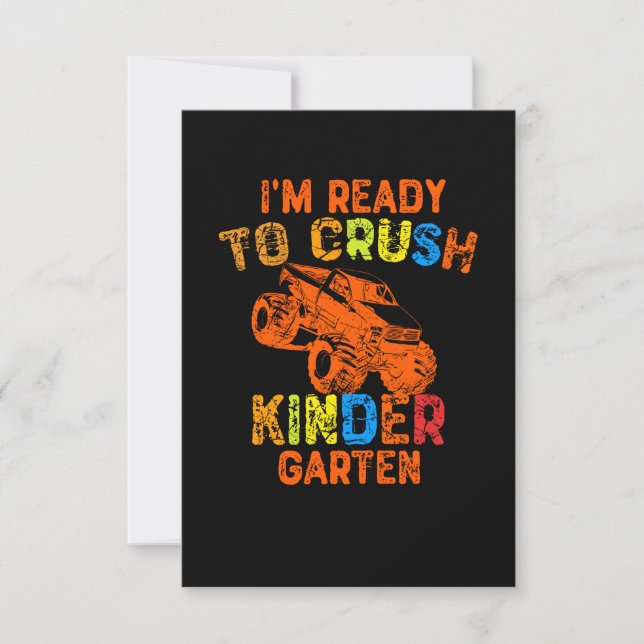 Jag är Redo att krossa Kindergarten Tack Kort (Framsida)