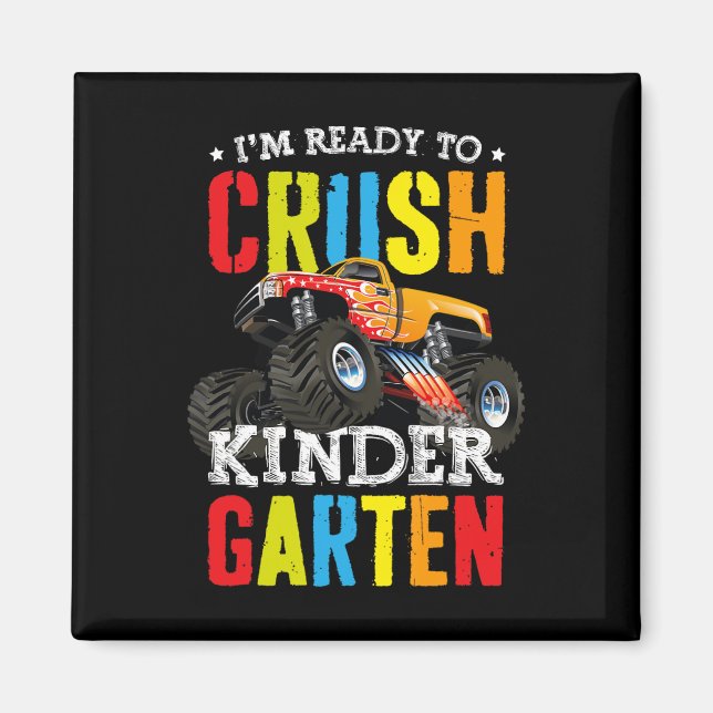 Jag är redo att krossa Kindergartens monstertruck  Magnet (Framsidan)