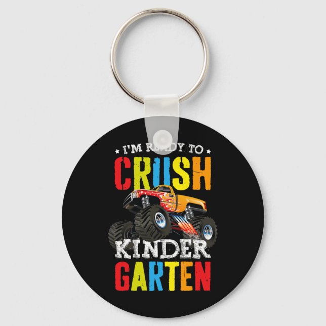 Jag är redo att krossa Kindergartens monstertruck  Nyckelring (Framsida)
