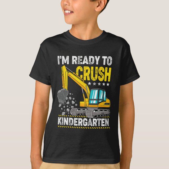Jag är redo att krossa konstruktion fordon för för t shirt (Framsida)
