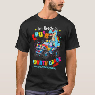 Jag är Redo att krossa Lastbil Dino i fjärde Klass T Shirt