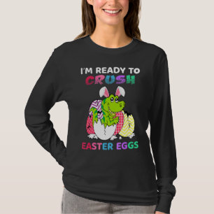 Jag är Redo att krossa Påskägg Dinosaur Bunny Mons T Shirt