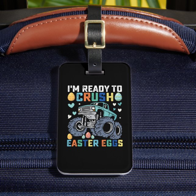 Jag är Redo att krossa Påskägg Monster Lastbil Bagagebricka (Framsida Insitu 2)