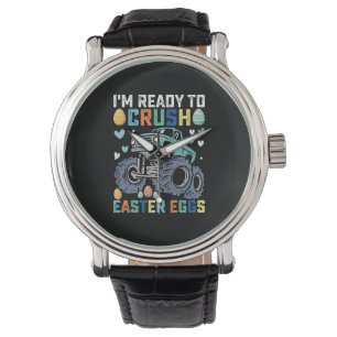 Jag är redo att krossa påskägg monstertruck armbandsur