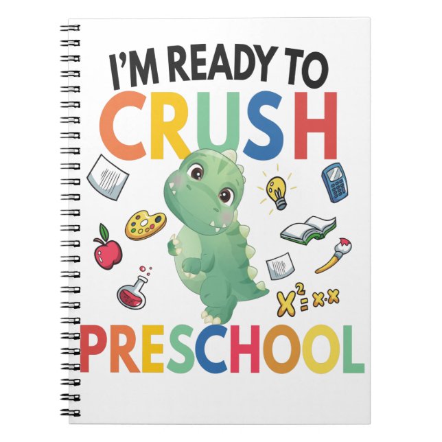 Jag är Redo att krossa Preschool Klass Back to sch Anteckningsbok (Framsidan)