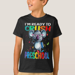 Jag är Redo att krossa Preschool Koala Back to sch T Shirt
