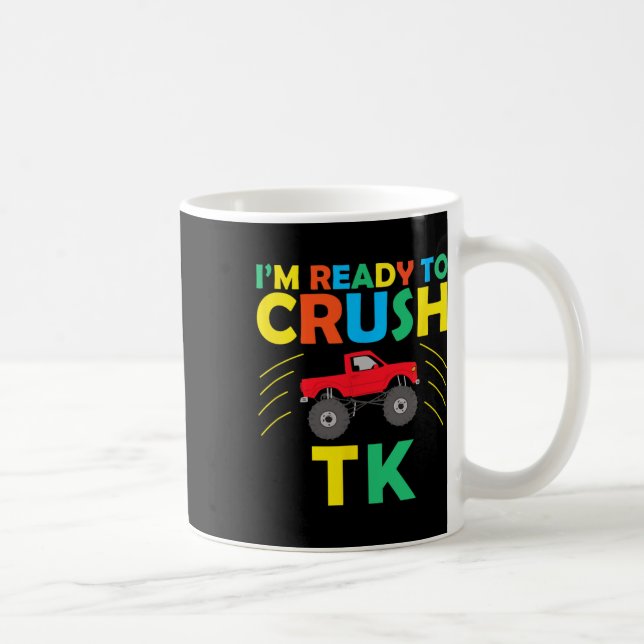 Jag är redo att krossa Tk Dinosaurie Ck till skola Kaffemugg (Höger)