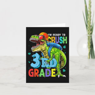 Jag är Redo att krossa tredje Klass-dinosaur tillb Kort