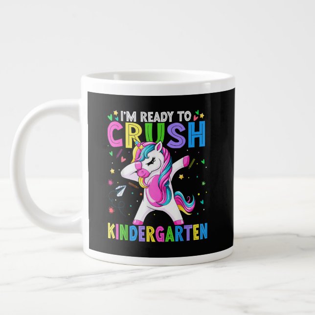 Jag är redo för förskoleklass tillbaka till skolan jumbo mugg (Vänster)