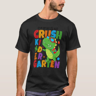 Jag är redo för förskolepojkar Kids Dinosaur rygg T Shirt