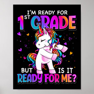 Jag är Redo för första Klass Back to school 1:a Kl Poster