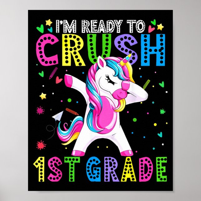 Jag är redo för första klass tillbaka till skolan  poster (Framsidan)