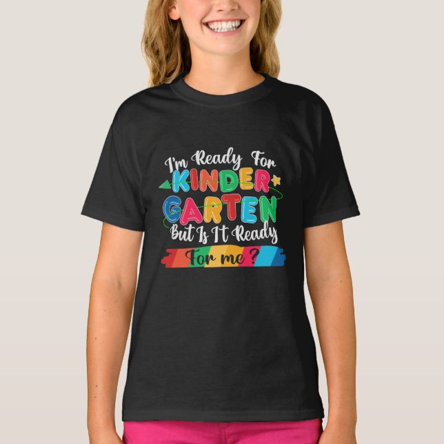 Jag är Redo för Kindergarten Cute Shirt T (Framsida)