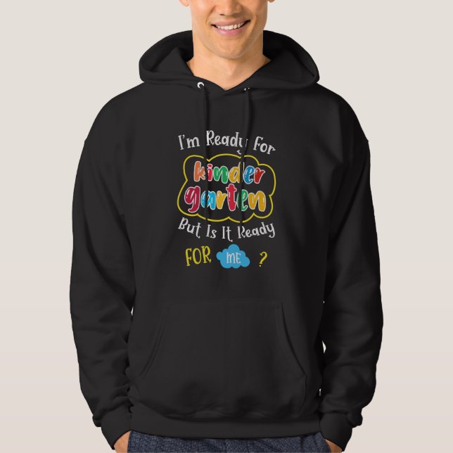 Jag är redo för kindergaten hoodie (Framsida)