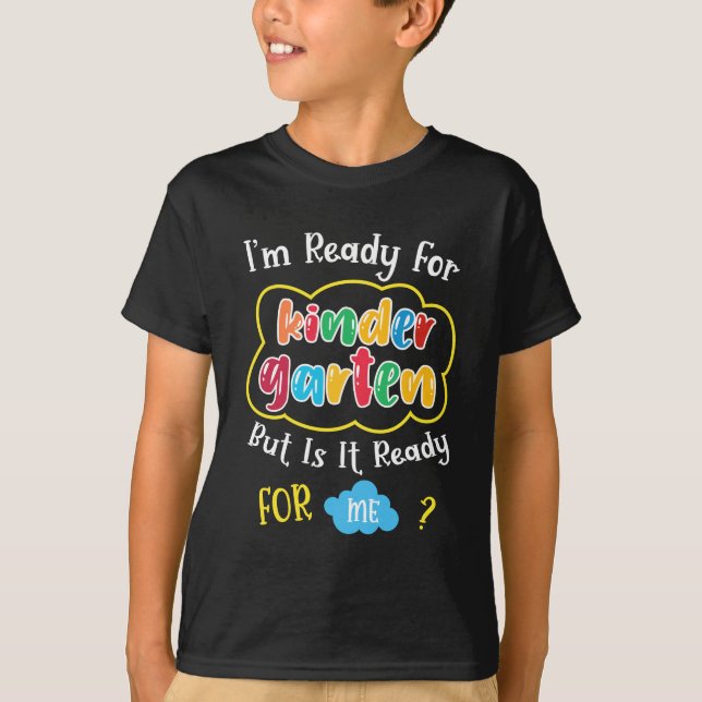 Jag är redo för kindergaten t shirt (Framsida)