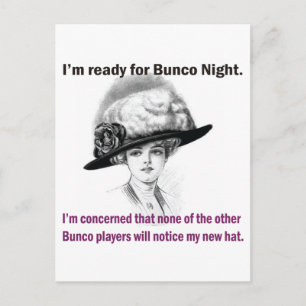 Jag är redo till Bunco night. Vykort