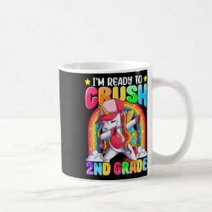 Jag är Redo till Crush 2nd Klass Dabbing Unicorn B Kaffemugg