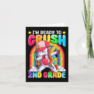 Jag är Redo till Crush 2nd Klass Dabbing Unicorn B Kort