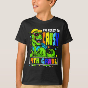 Jag är Redo till Crush 4:e Klass Dinosaur 1:a dage T Shirt