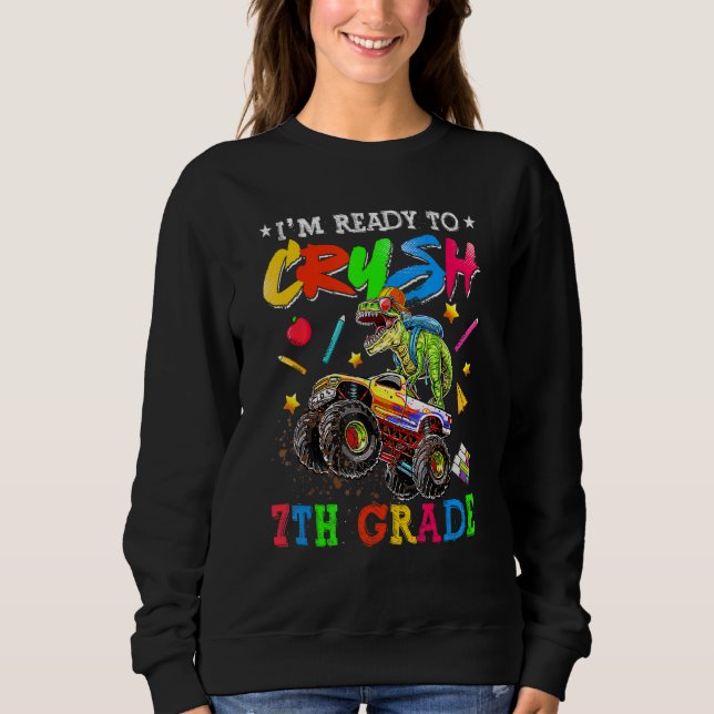 Jag är Redo till Crush 7:e Klass Monster Lastbil D T Shirt (Framsida)