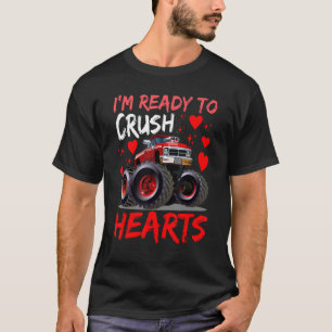 Jag är Redo till Crush Hearts Monster Lastbil Boys T Shirt