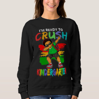 Jag är Redo till Crush Kindergarten Black Dab Boys T Shirt