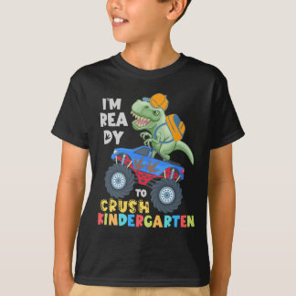 Jag är Redo till Crush Kindergarten Dinosaur Monst T Shirt
