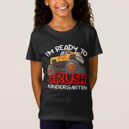 Jag är Redo till Crush Kindergarten Monster Lastbi T Shirt