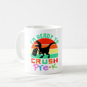 JAG ÄR REDO TILL CRUSH PRE-K - COOLA DINOSAUR KAFFEMUGG