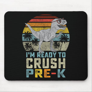 Jag är Redo till Crush Pre K Dinosaur 1:a Prek-dag Musmatta