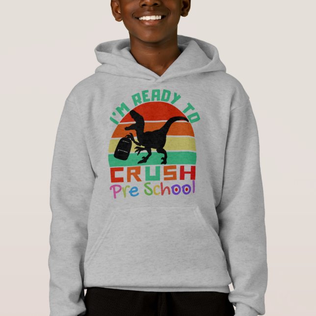 JAG ÄR REDO TILL CRUSH PRESCHOOL - COOLA DINOSAUR T SHIRT (Framsida)